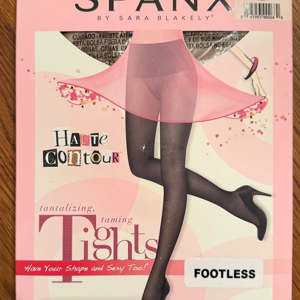 2 pair of Spanx nude footless tights